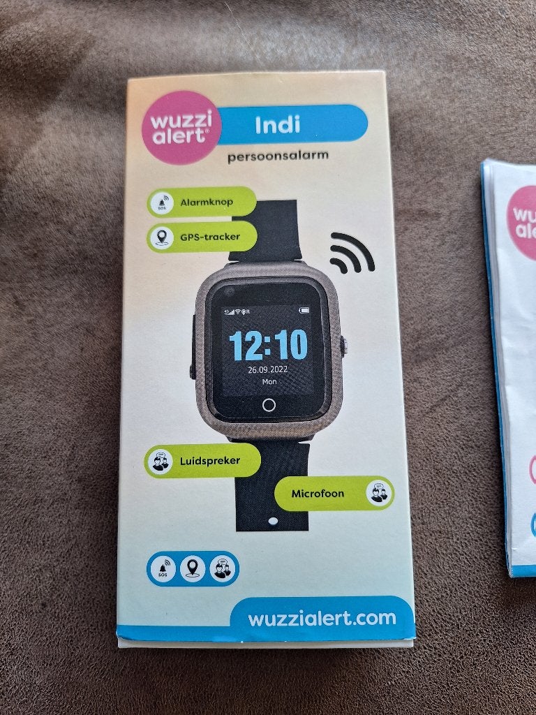 Wuzzi Alert persoonsalarmering Indi, Ophalen, Zwart, Zo goed als nieuw, GPS