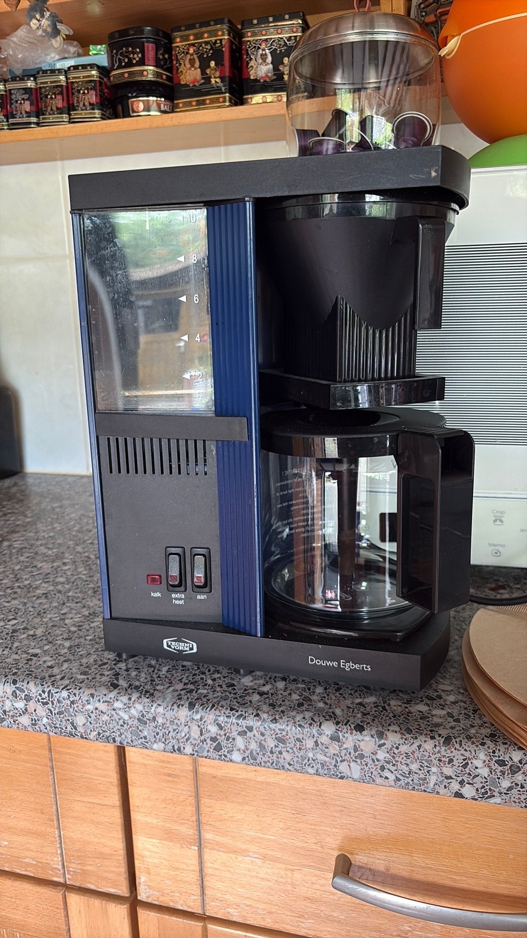 Douwe egberts technivorm, Stoompijpje, Gebruikt, 10 kopjes of meer, Koffiemachine