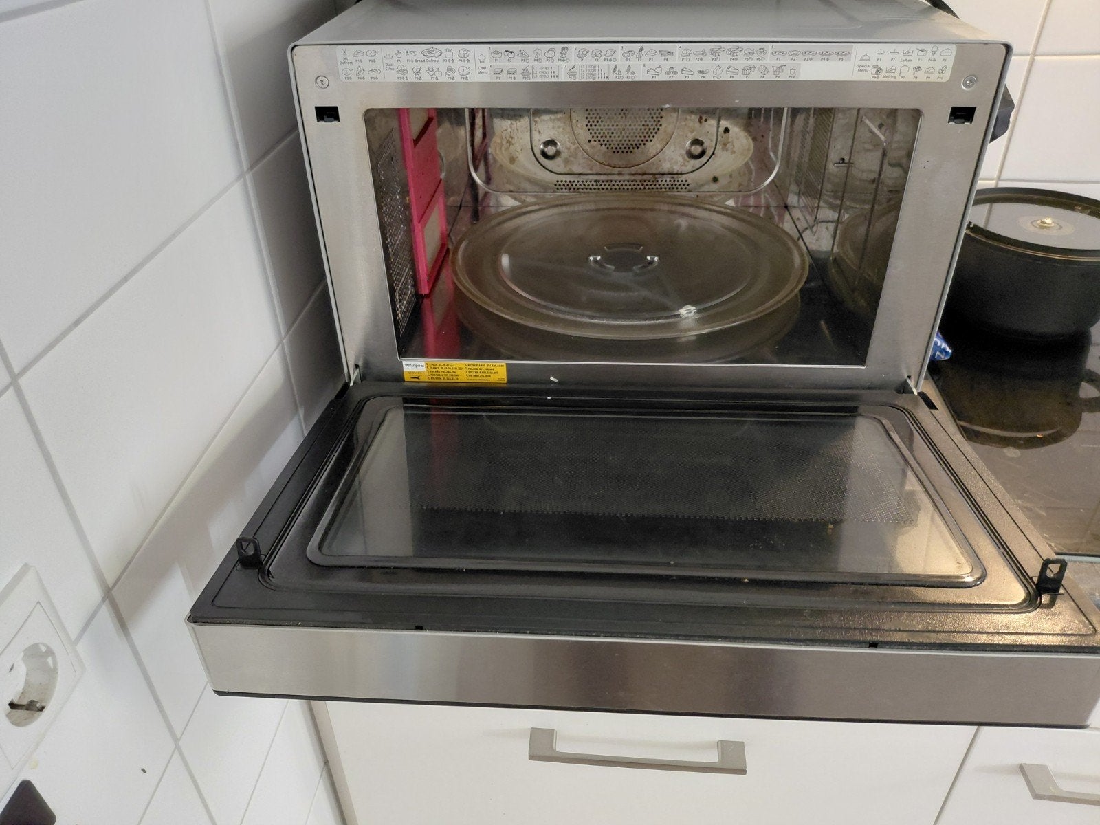 Whirlpool SupremeChef Combimagnetron - Zo goed als nieuw, Ophalen, Combimagnetron, Zo goed als nieuw, Draaiplateau