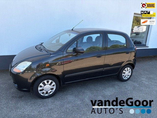 Chevrolet Matiz 0.8 Breeze, '07, 5-drs, airco, trekhaak nieu, Voorwielaandrijving, Stof, Gebruikt, Zwart