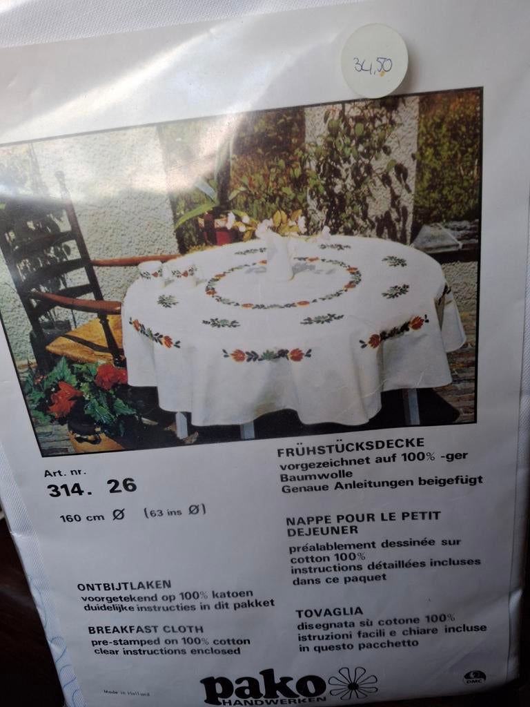 Tafellaken boerenbond, Ophalen of Verzenden, Nieuw, Borduurpakket
