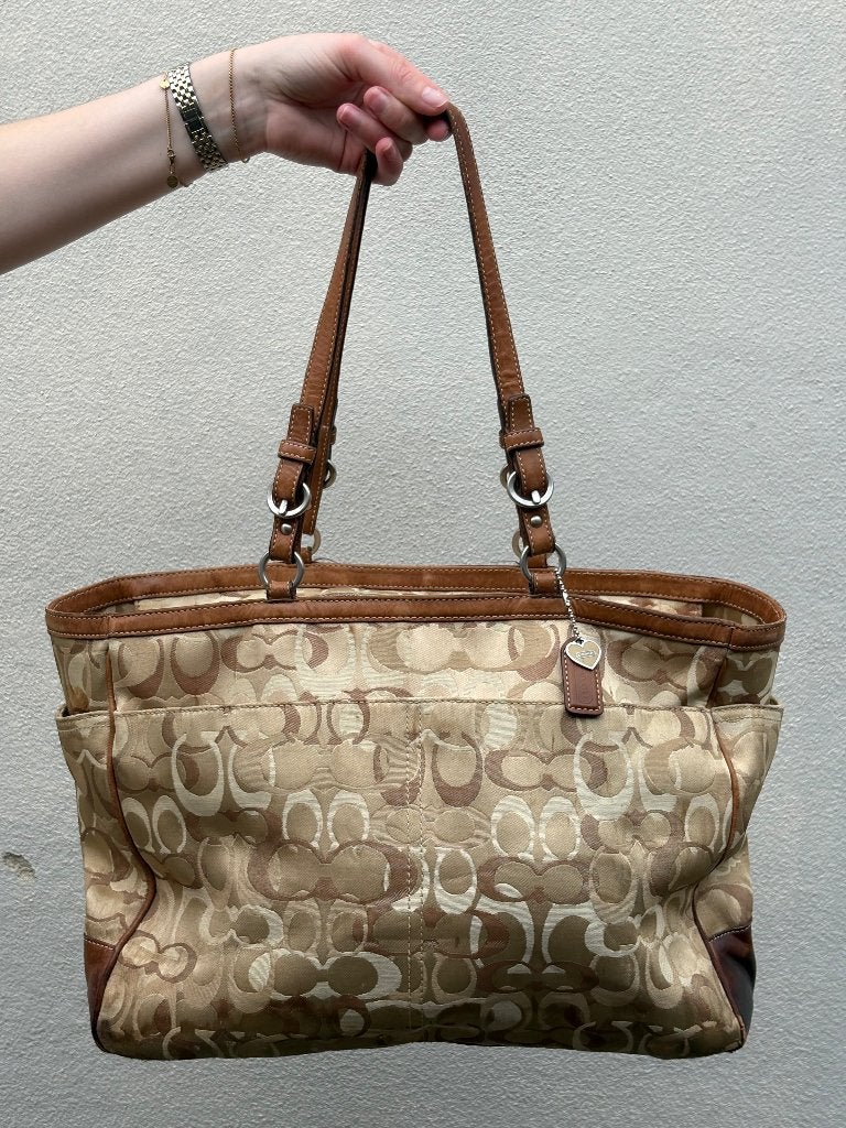 Vintage Coach tas | luiertas, Ophalen of Verzenden, Gebruikt, Bruin, Shopper