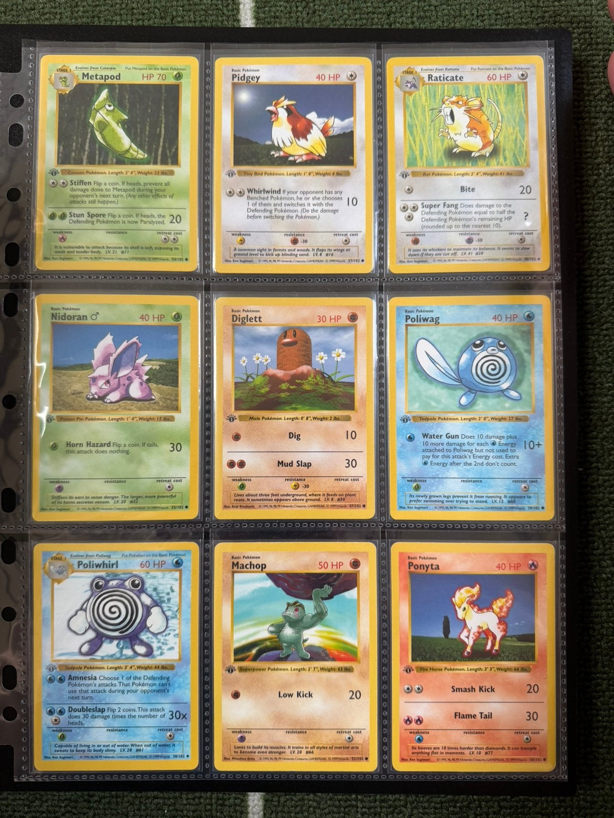 Pokemon 1st edition Exc/NM collectie (Base, Jungle, Fossil), Ophalen of Verzenden, Zo goed als nieuw, Meerdere kaarten, Foil