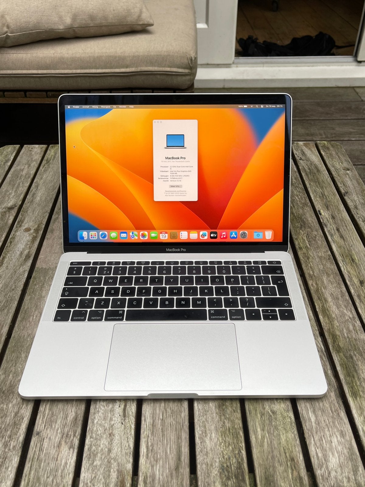 Macbook Pro 13” 2,3 Ghz 15 Intel Dual-Core 8gb 128gb, MacBook Pro, Gebruikt, 2 tot 3 Ghz, Qwerty