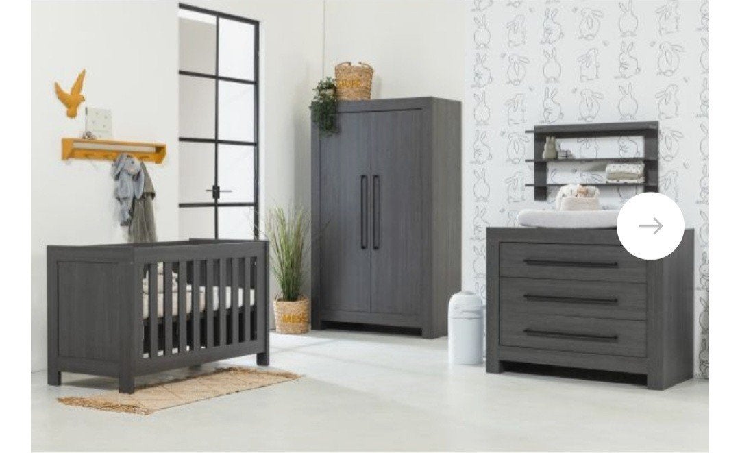 Interbaby 4-delige baby/kinderkamer set - Lichtgrijs, Kinderen en Baby's, Kinderkamer | Complete kinderkamers, Ophalen of Verzenden