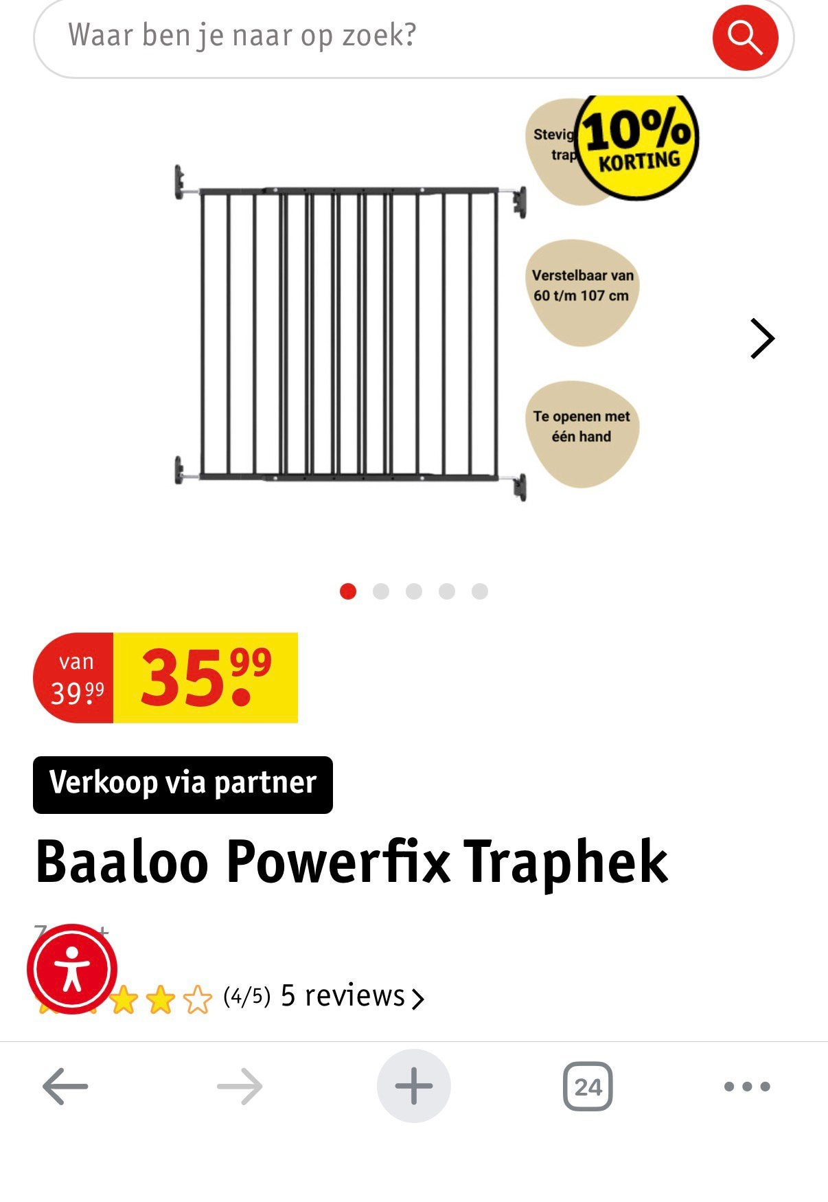 Zwarte Traphek Baaloo, Ophalen, Zo goed als nieuw, Metaal of IJzer