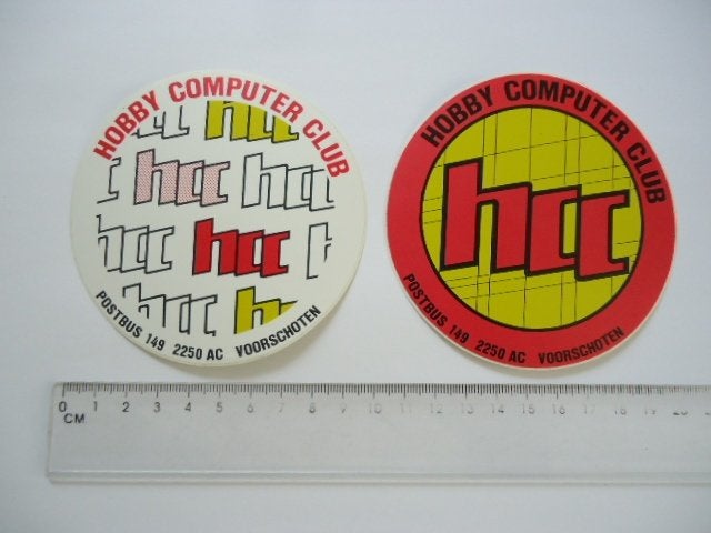 sticker oud Voorschoten Hobby Computer club HCC, Verzenden, Zo goed als nieuw, Bedrijf of Vereniging