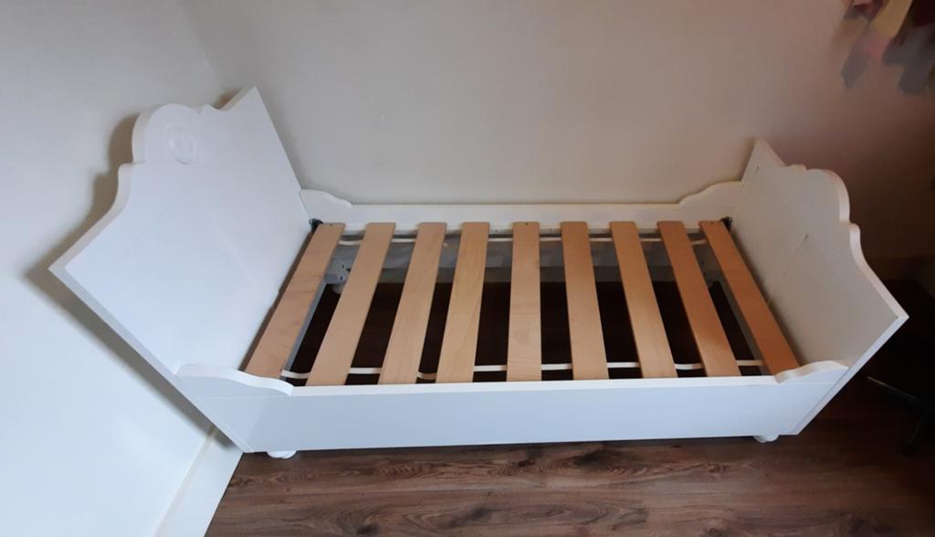 Bopita kinderbed 70x150cm, wit bloemmotief, Ophalen, Gebruikt, Wit, 190 cm of minder