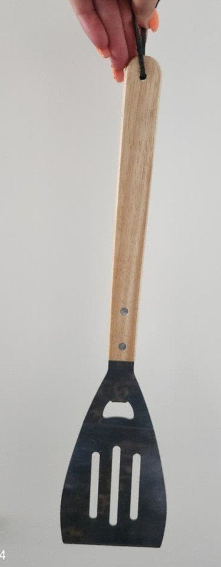 BBQ Spatel hout handvat en flesopener ophalen delft, Ophalen, Hout, Overige typen, Gebruikt