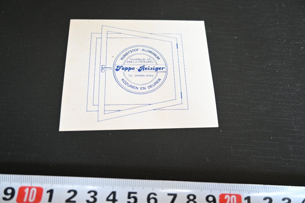 sticker Ter Apel FOPPE REISIGER Hoofdkade 25 Kozijnen Deuren, Verzamelen, Ophalen, Zo goed als nieuw