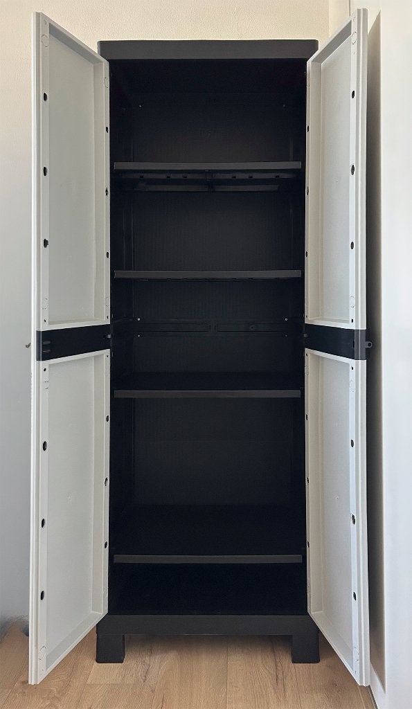 Hoge kast, Ophalen, Kunststof, Met deur(en), 50 tot 100 cm