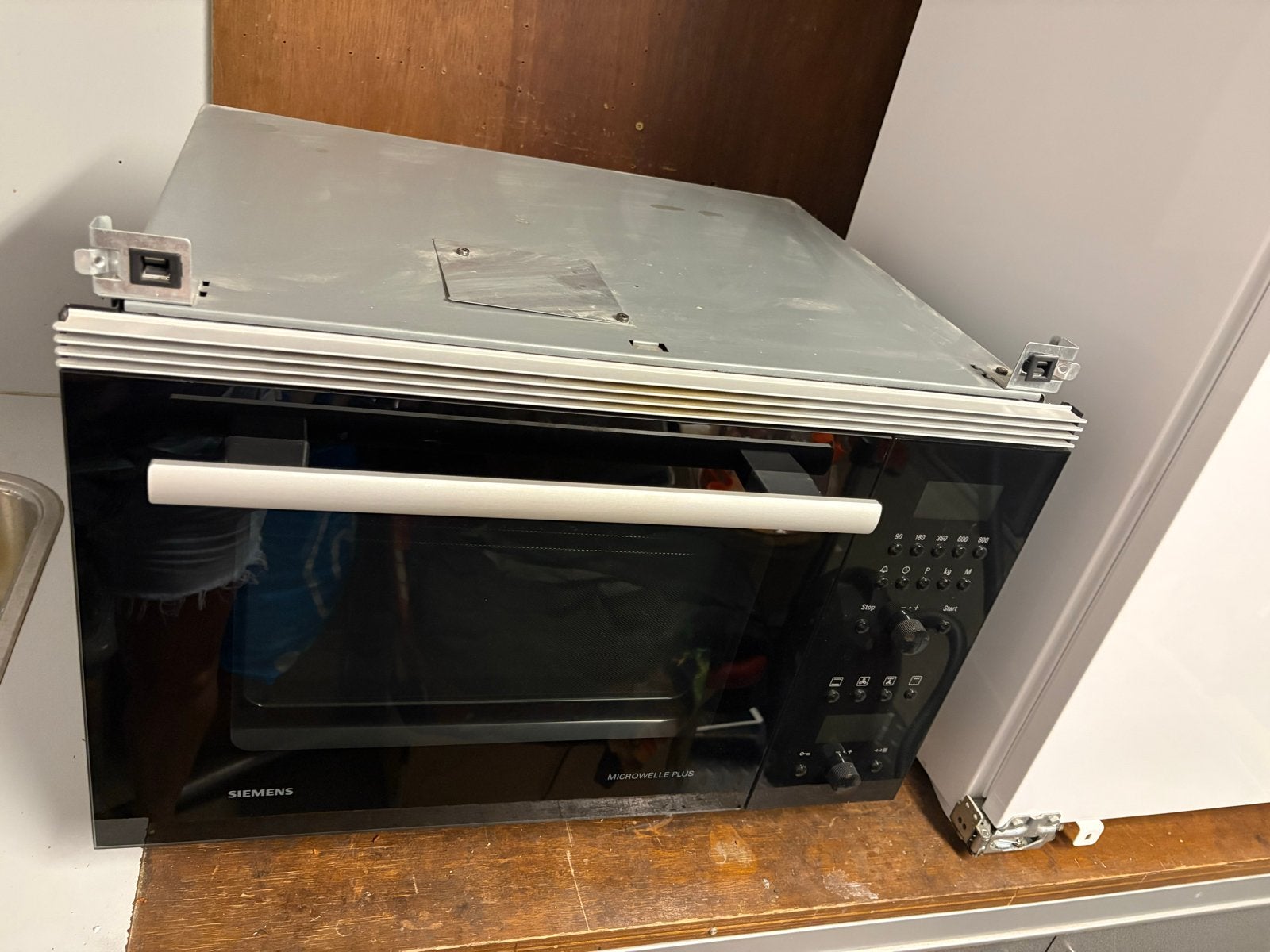 Siemens Inbouw Combimagnetron HF87950NL/03 - Zwart, Ophalen, Combimagnetron, Gebruikt, Grill