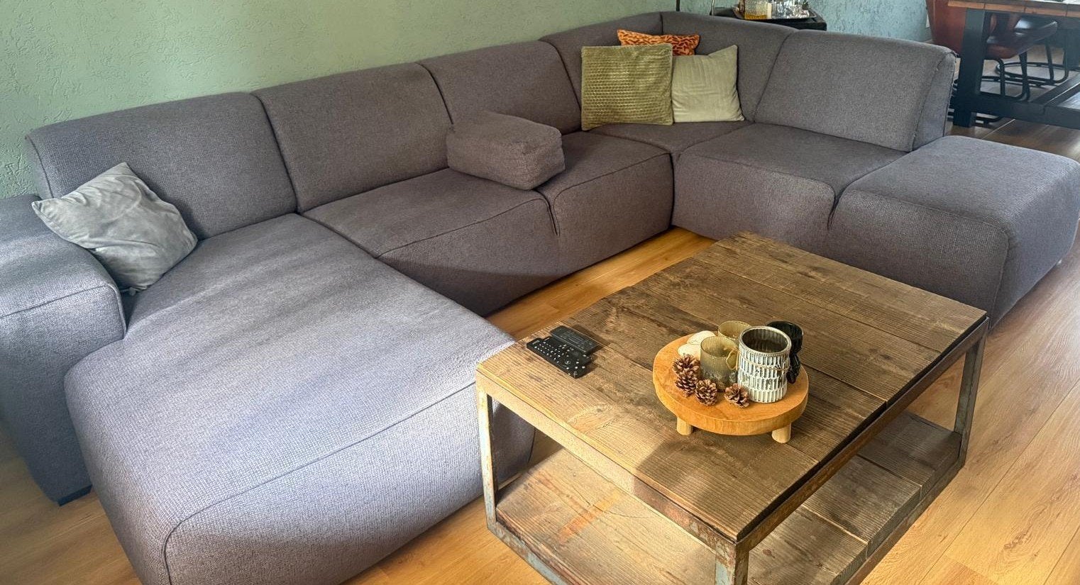 Ruime 6 persoons hoekbank 332x220x165, Ophalen, Gebruikt