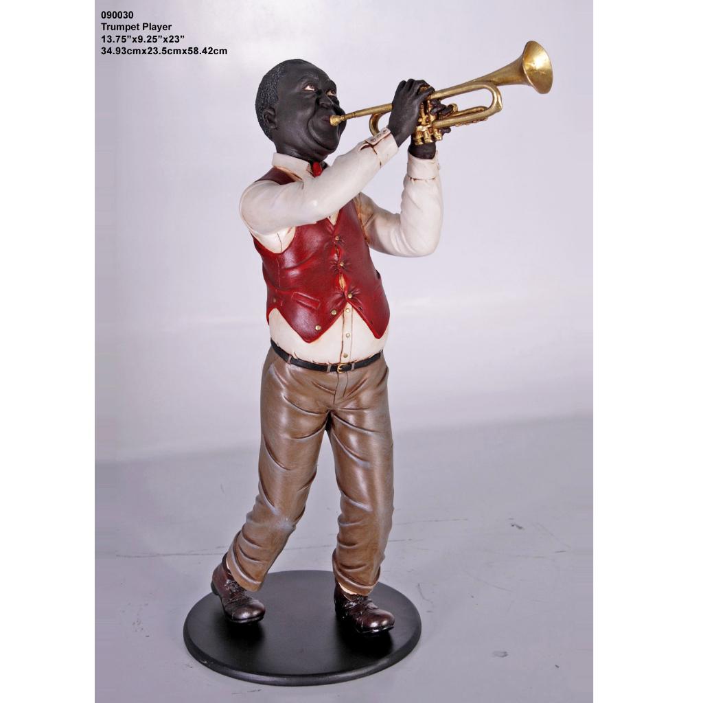 Trumpet Player – Jazz beeld Hoogte 59 cm, Verzamelen, Beelden en Beeldjes, Nieuw, Overige typen, Ophalen