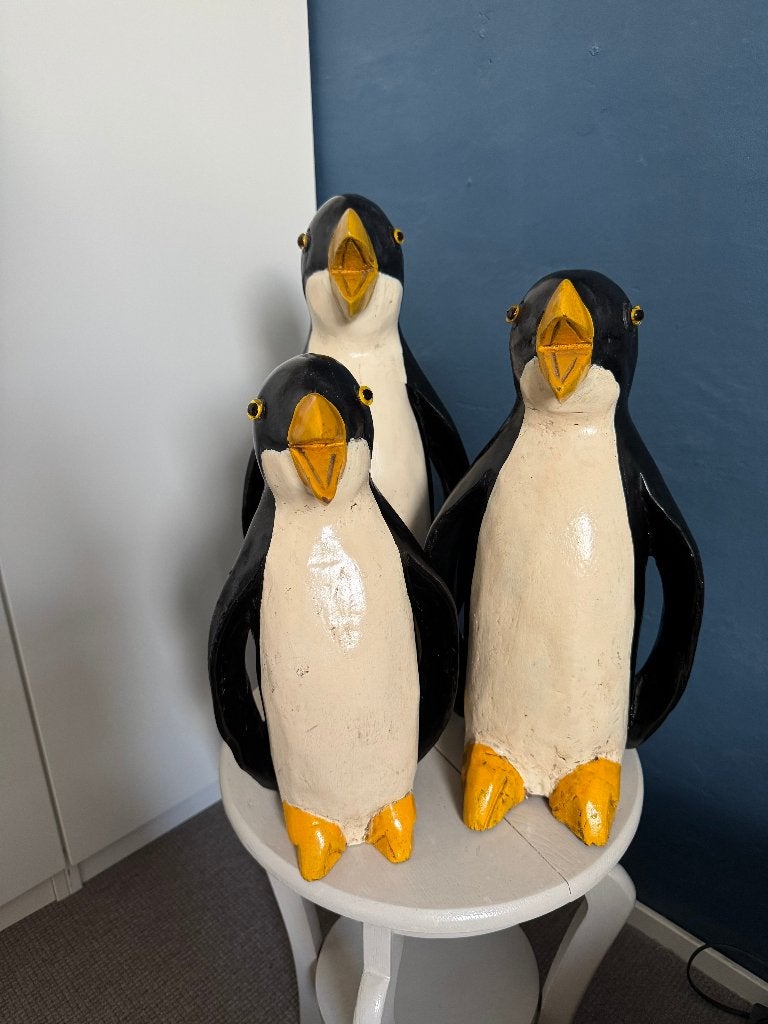 pinguïn trio hout, Ophalen, Gebruikt, Dier