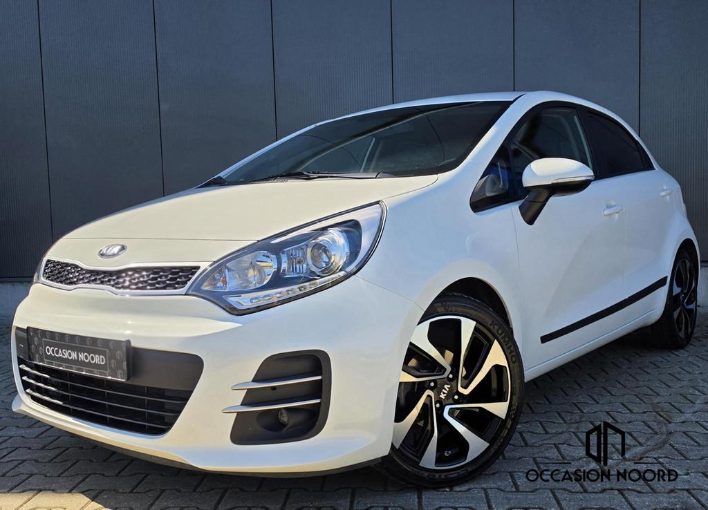Kia Rio 1.2 CVVT|Climate|Camera|Navi|Stuur/Stoel verw|Leder|, Auto's, Kia, 1027 kg, 450 kg, Euro 6, 4 cilinders