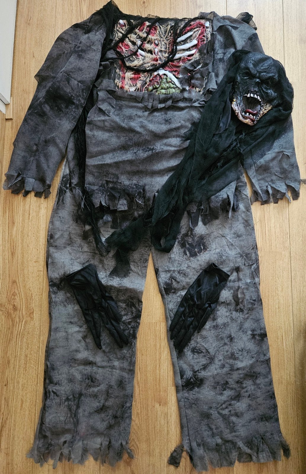 ZOMBIE KOSTUUM ONE SIZE, Kleding | Heren, Carnavalskleding en Feestkleding, Ophalen of Verzenden, Zo goed als nieuw, Kleding