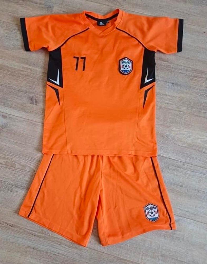 Oranje voetbalpakje maat 158-164, Kinderen en Baby's, Kinderkleding | Maat 170, Gebruikt, Jongen of Meisje, Sport- of Zwemkleding