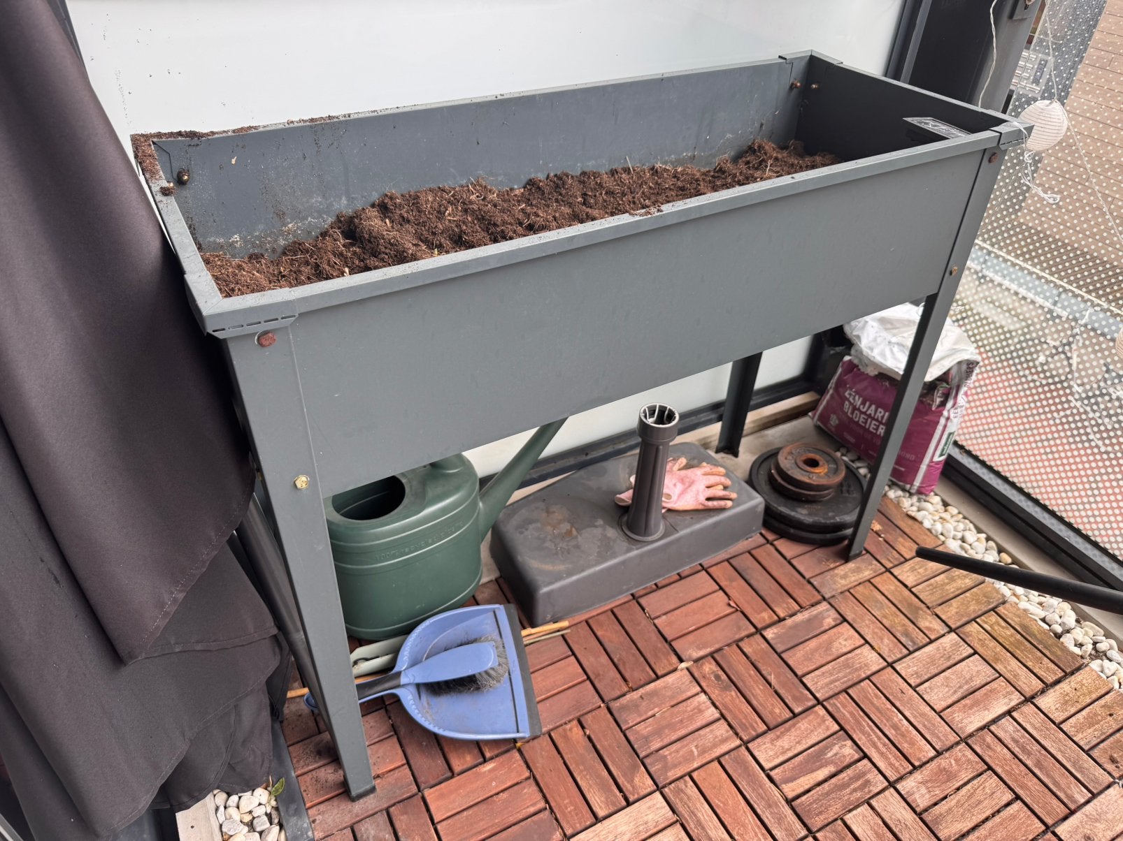 Balkon moestuinbak, Ophalen, Balkon, Zo goed als nieuw, Metaal