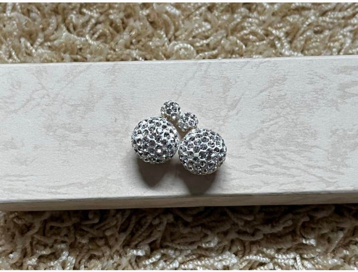 Double dots oorbellen strass nieuw, Overige materialen, Overige kleuren, Nieuw, Ophalen of Verzenden