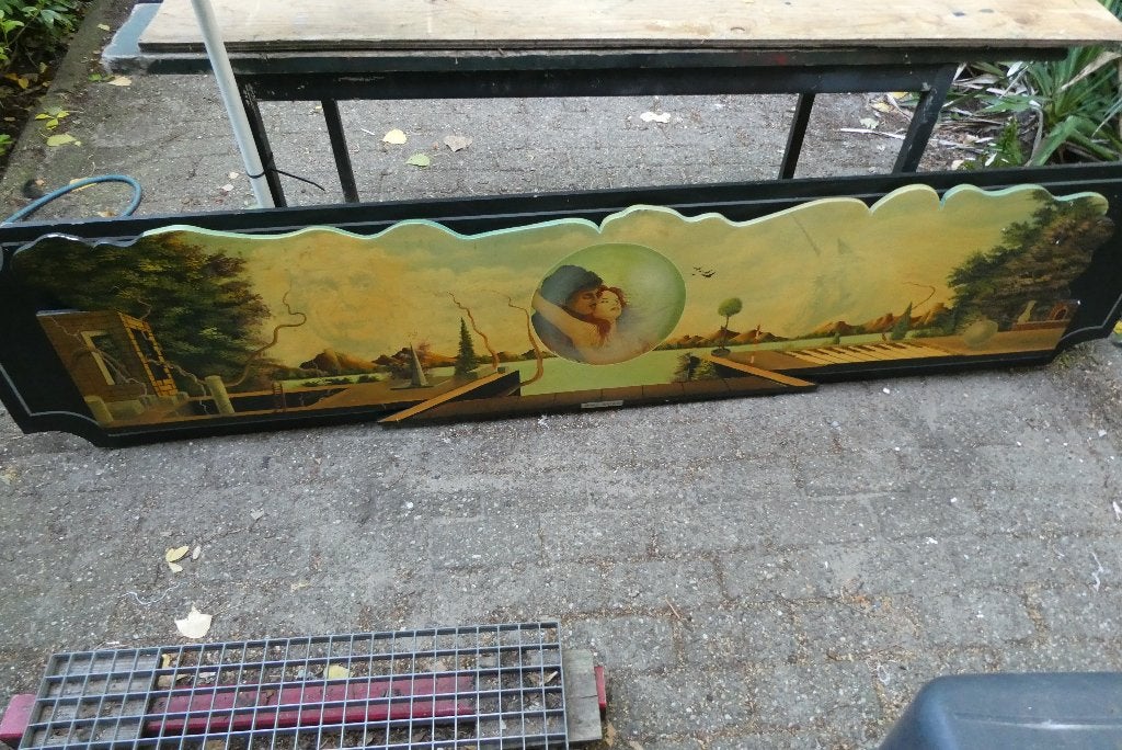 Schilderij  surrealistisch 200X45 .cm Ton van Ee, Antiek en Kunst, Kunst | Schilderijen | Modern, Ophalen, Hout, Olieverf, Overig onderwerp
