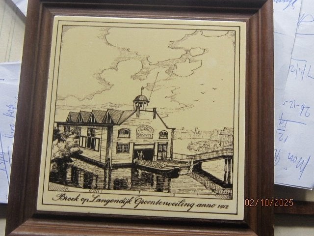 Broek op Langedijk, mooi tegeltje van de groentenveiling, Antiek en Kunst, Ophalen