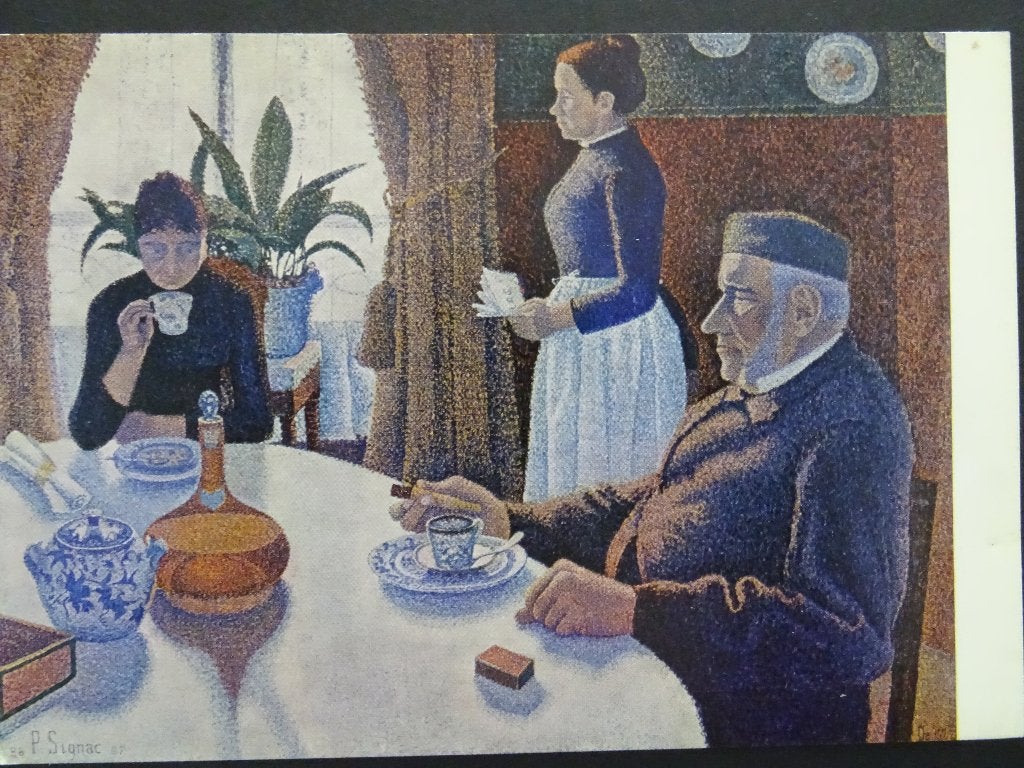 Paul Signac (1863-1935) / Het ontbijt, Ophalen of Verzenden, 1920 tot 1940, Ongelopen, Sterren en Beroemdheden