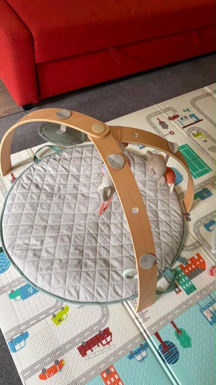 Houten babygym met speelkleed, Ophalen, Gebruikt, Babygym