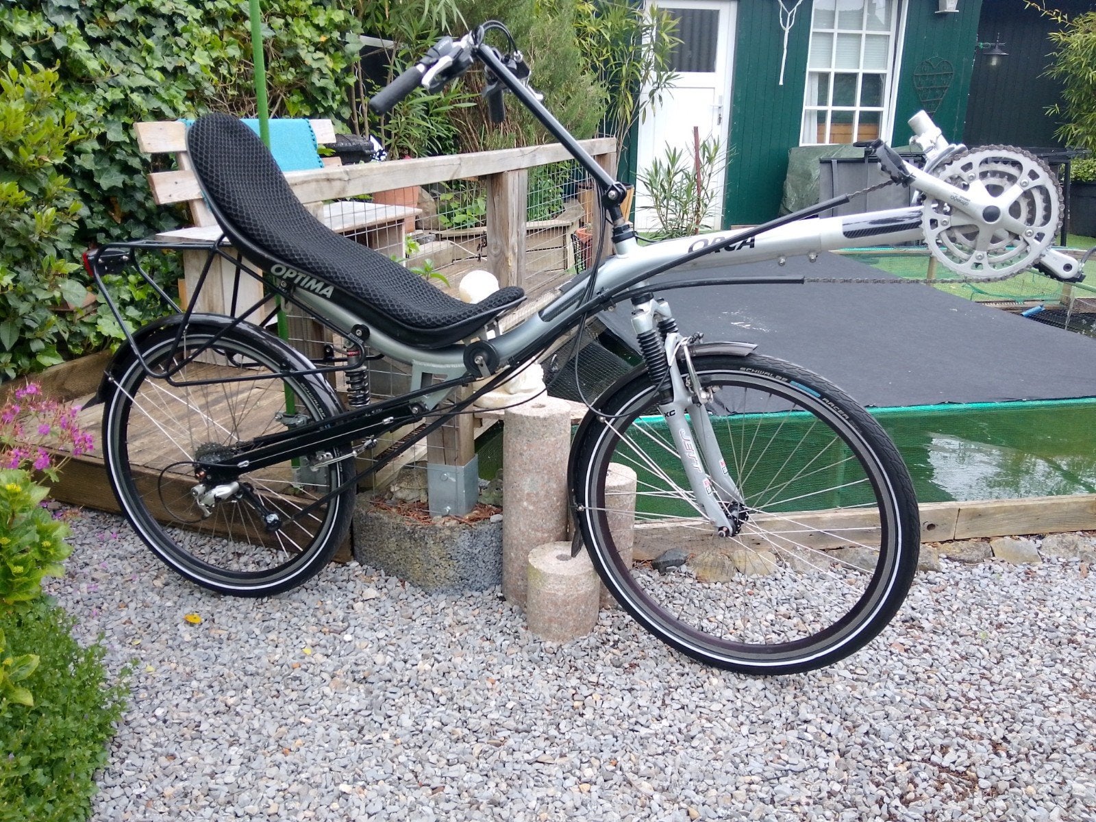Ligfiets, Fietsen en Brommers, Fietsen | Ligfietsen, Overige merken, Ophalen of Verzenden, Schijfrem, Zo goed als nieuw
