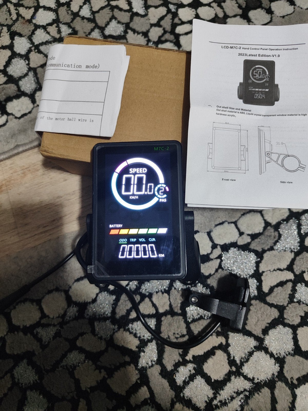 Nieuwe Fietscomputer LCD-M7C-2 met USB-aansluiting, Ophalen of Verzenden, Snelheidssensor, Nieuw