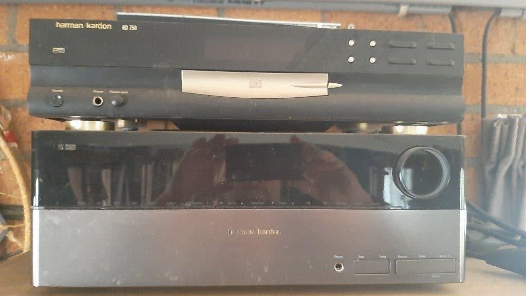 Harman Kardon receiver/cd set, Gebruikt, 70 watt of meer, Overige spelers, Ophalen