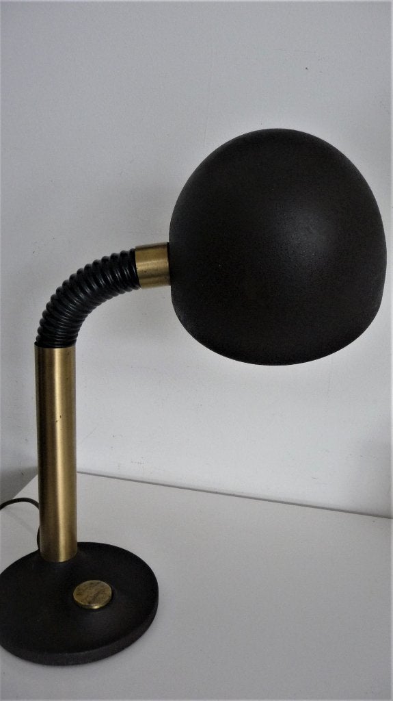 prachtige Bureaulamp Zwart met Messing Details, Ophalen of Verzenden