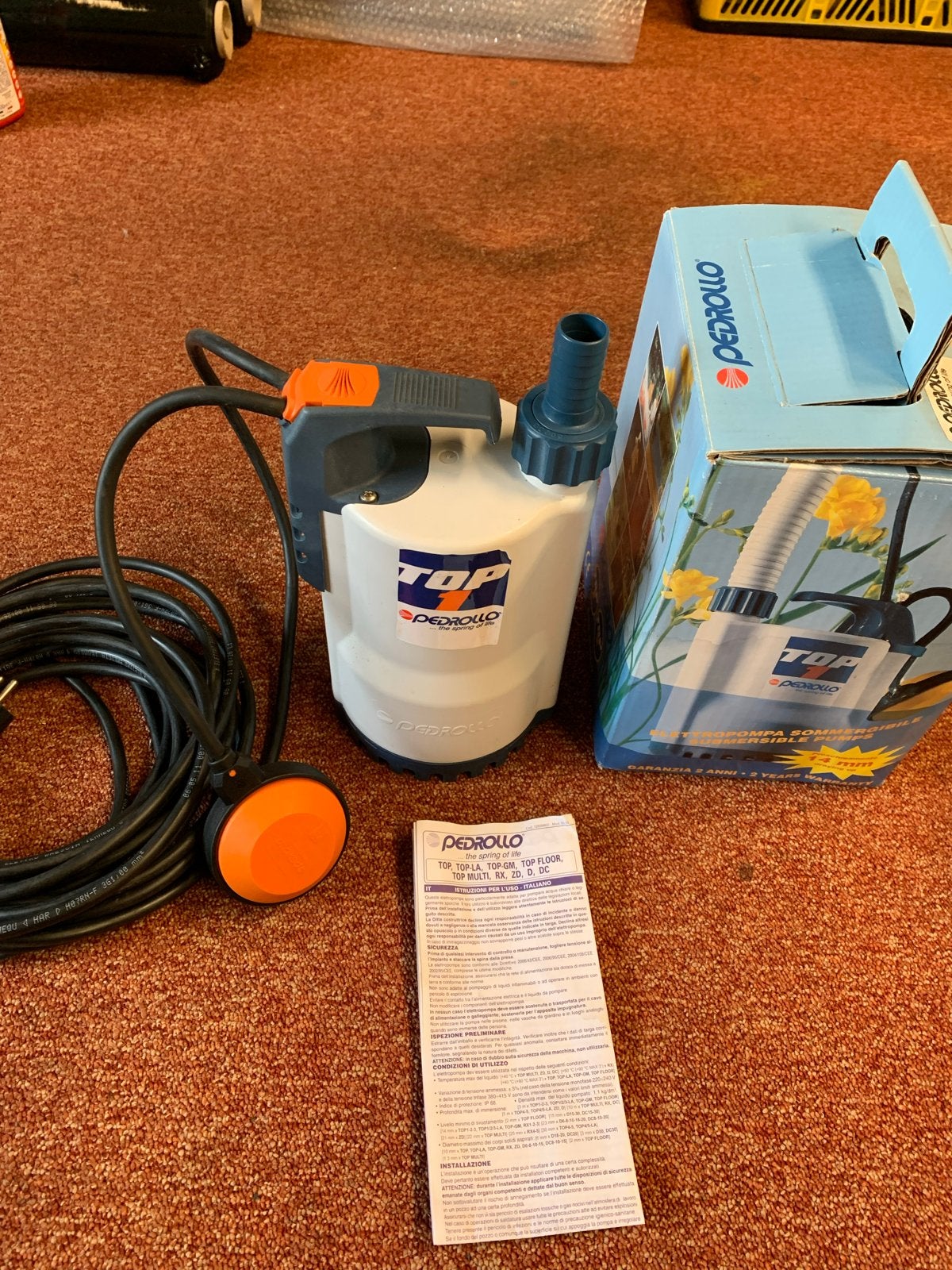 Nieuwe Pedrollo TOP 1 Dompelpomp - 230V/50Hz, Ophalen of Verzenden