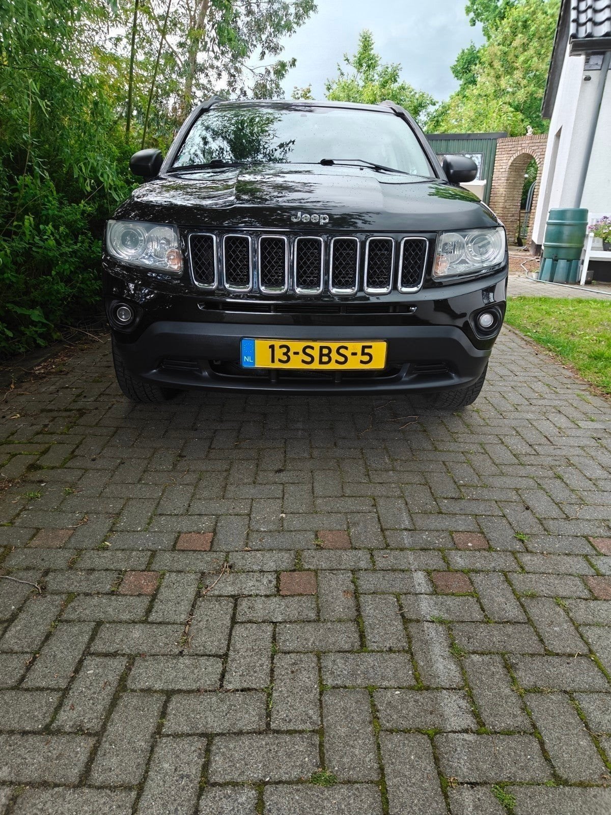 Jeep Compass 2.0 2WD 2011 Zwart, Auto's, 1998 cc, 450 kg, Zwart, Handgeschakeld