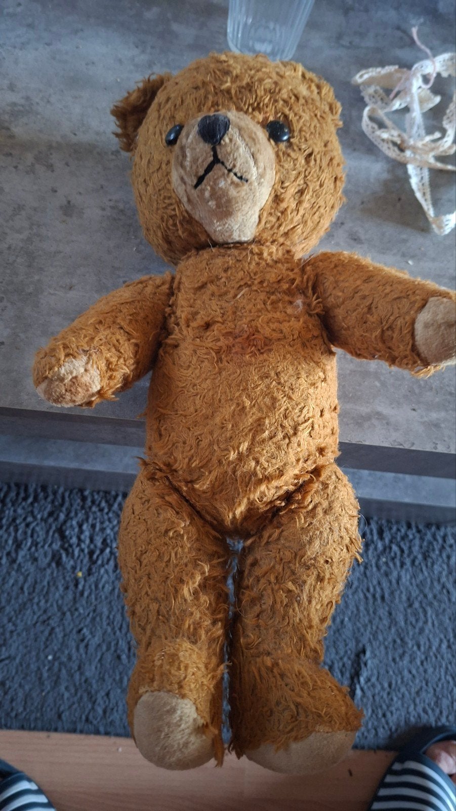 oude teddy knuffel, Verzamelen, Beren en Cherished Teddies, Ophalen, Gebruikt, Stoffen beer, Overige merken