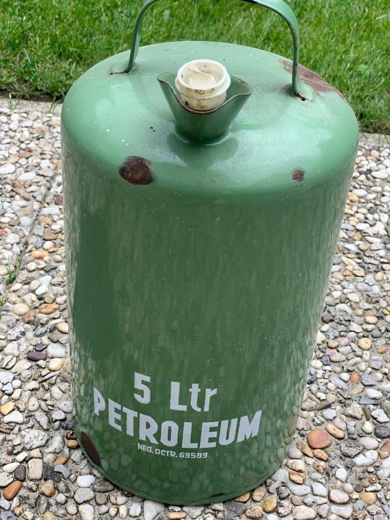 Petroleum emaille kan, Antiek en Kunst, Antiek | Emaille, Ophalen of Verzenden
