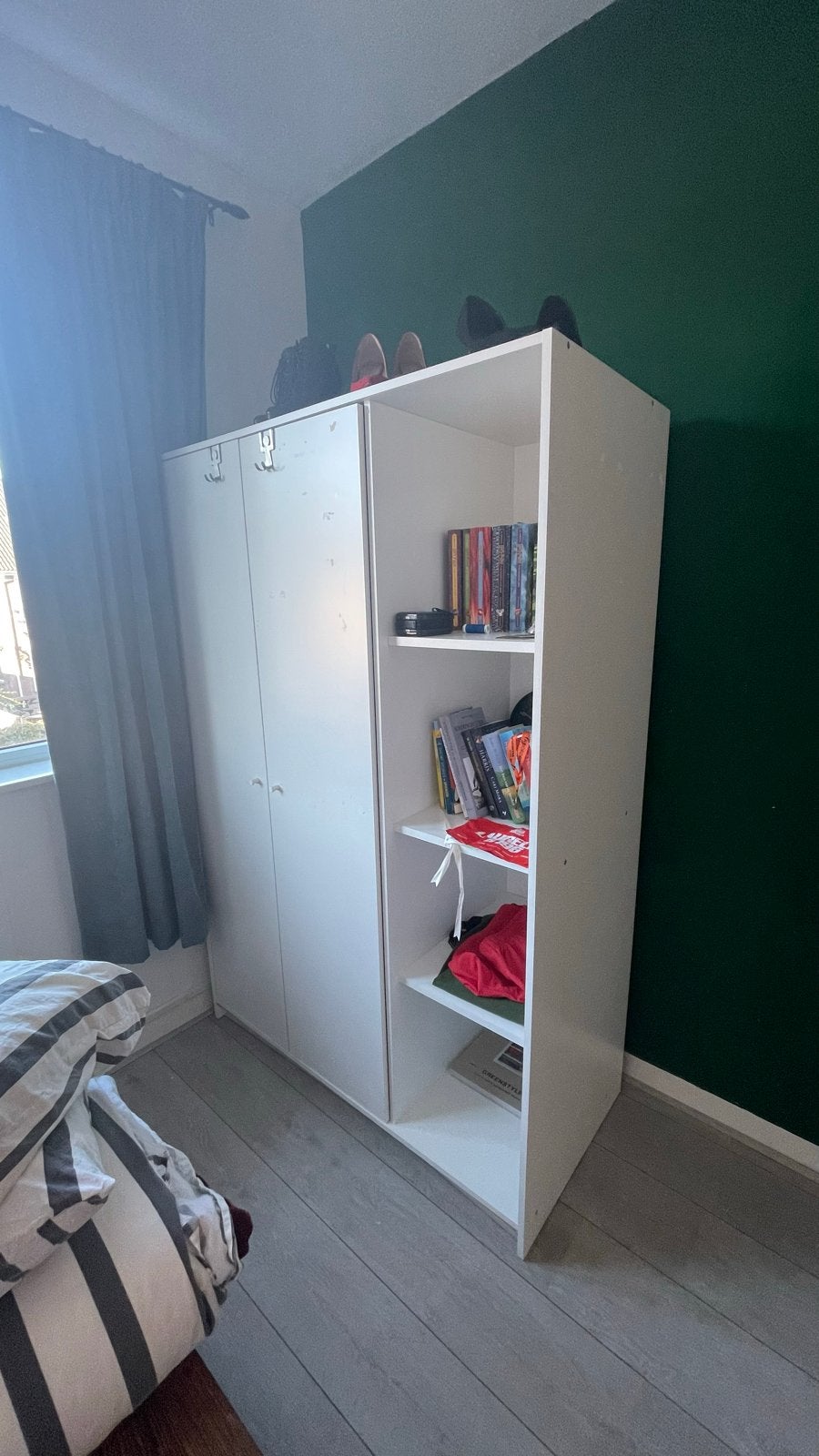 Witte kledingkast, Gebruikt, 100 tot 150 cm, Ophalen of Verzenden, 150 tot 200 cm