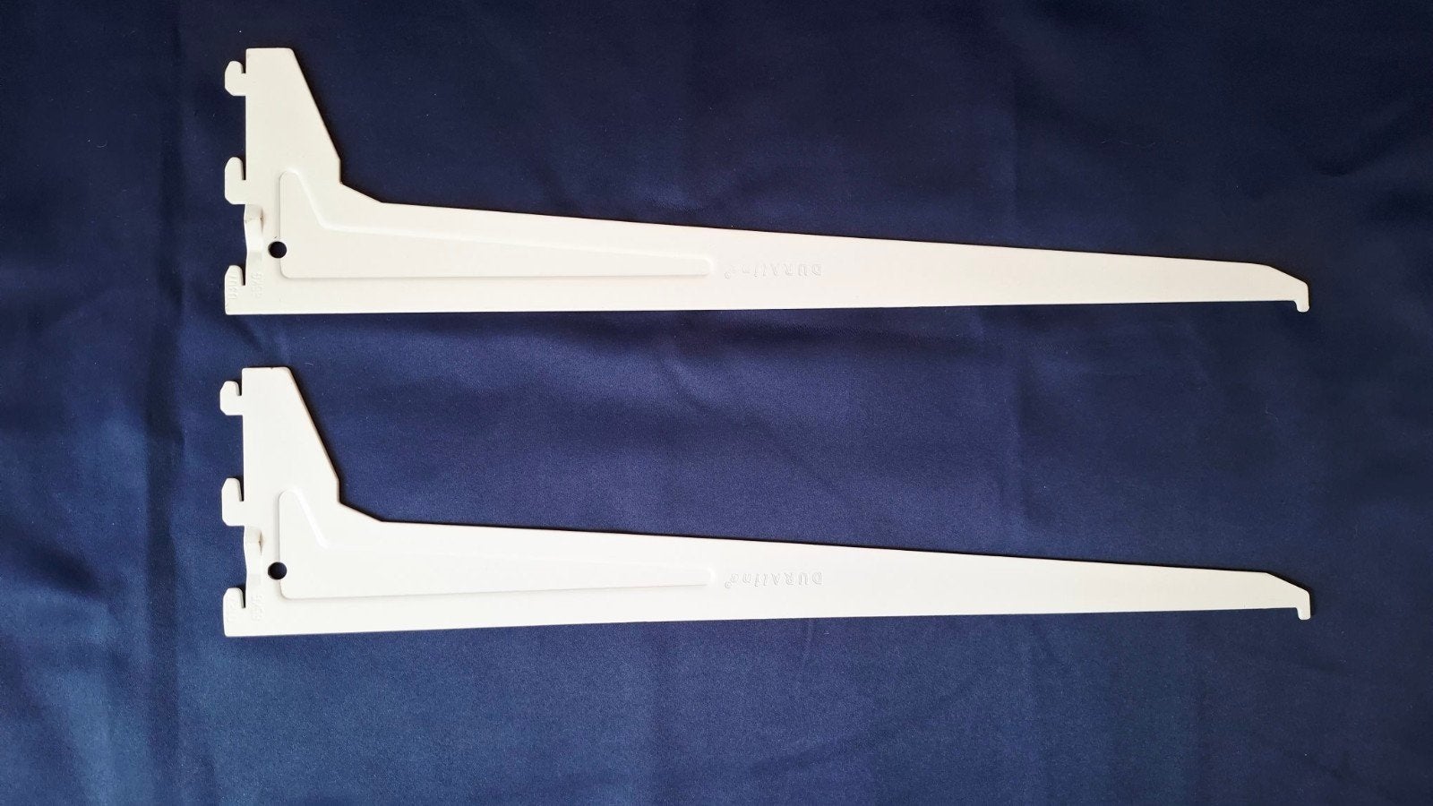 2 Duraline F-systeem plankdragers – Wit – 50 cm (65 kg), Ophalen, Zo goed als nieuw, 250 mm of meer