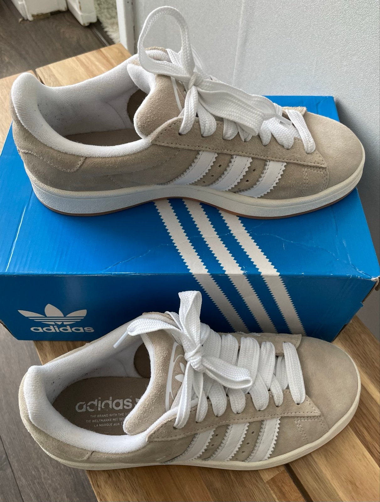 Adidas Campus 00s sneakers - Zo goed als nieuw, Kleding | Dames, Schoenen, Ophalen of Verzenden, Zo goed als nieuw, Beige, Sneakers of Gympen