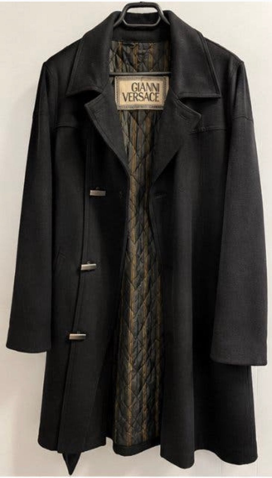 Vintage Gianni Versace Herenjas (ca. 1989-1992) - Vintage, Ophalen of Verzenden, Zo goed als nieuw, Zwart
