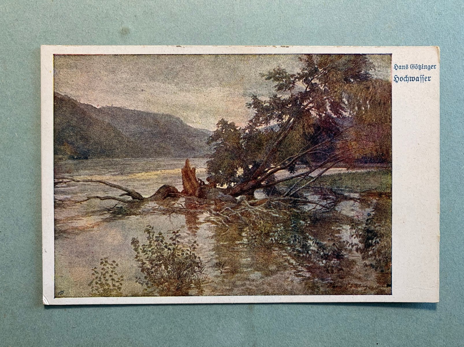 Hochwasser - Hans Gössinger, Ophalen of Verzenden, Voor 1920, Ongelopen, Natuur