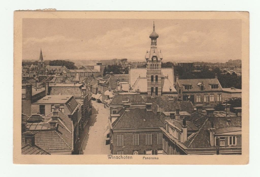 Panorama Winschoten, Verzenden, 1920 tot 1940, Gelopen, Groningen