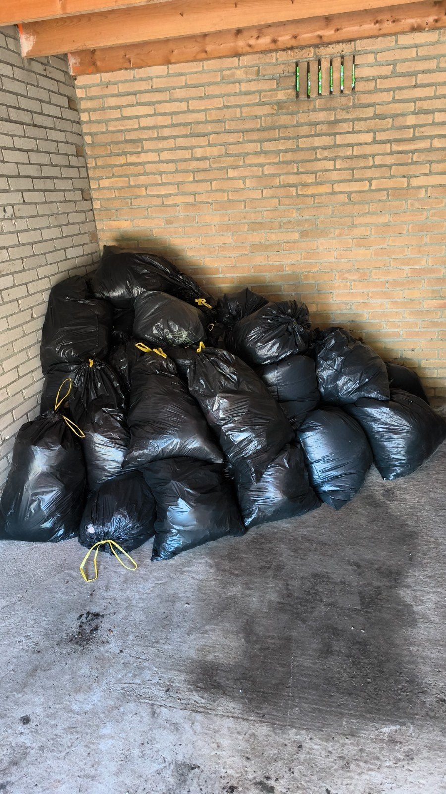 Kleding zakken, Ophalen, Steen of Klei, Zwart, 15 m² of meer
