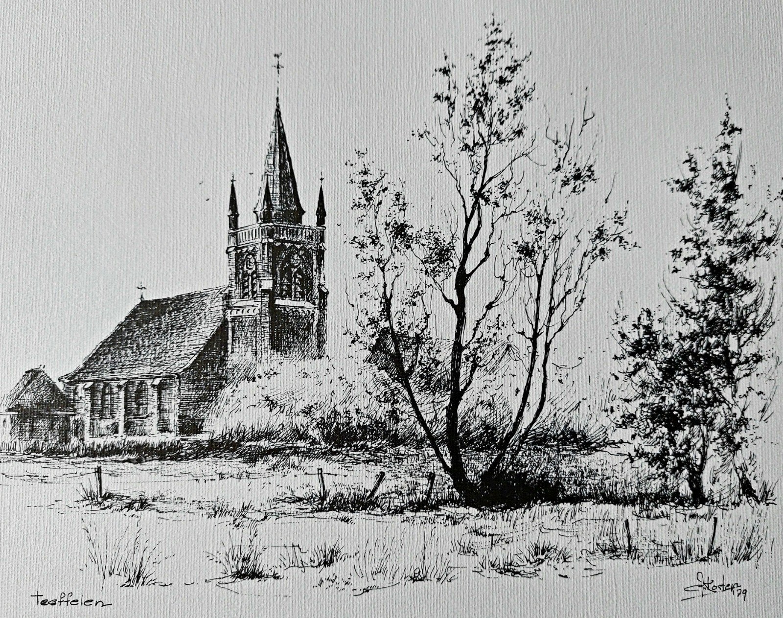 Teeffelen ... Benedictus- kerkje ... Kees Koster.

Pentekeni, Antiek en Kunst, Ophalen of Verzenden