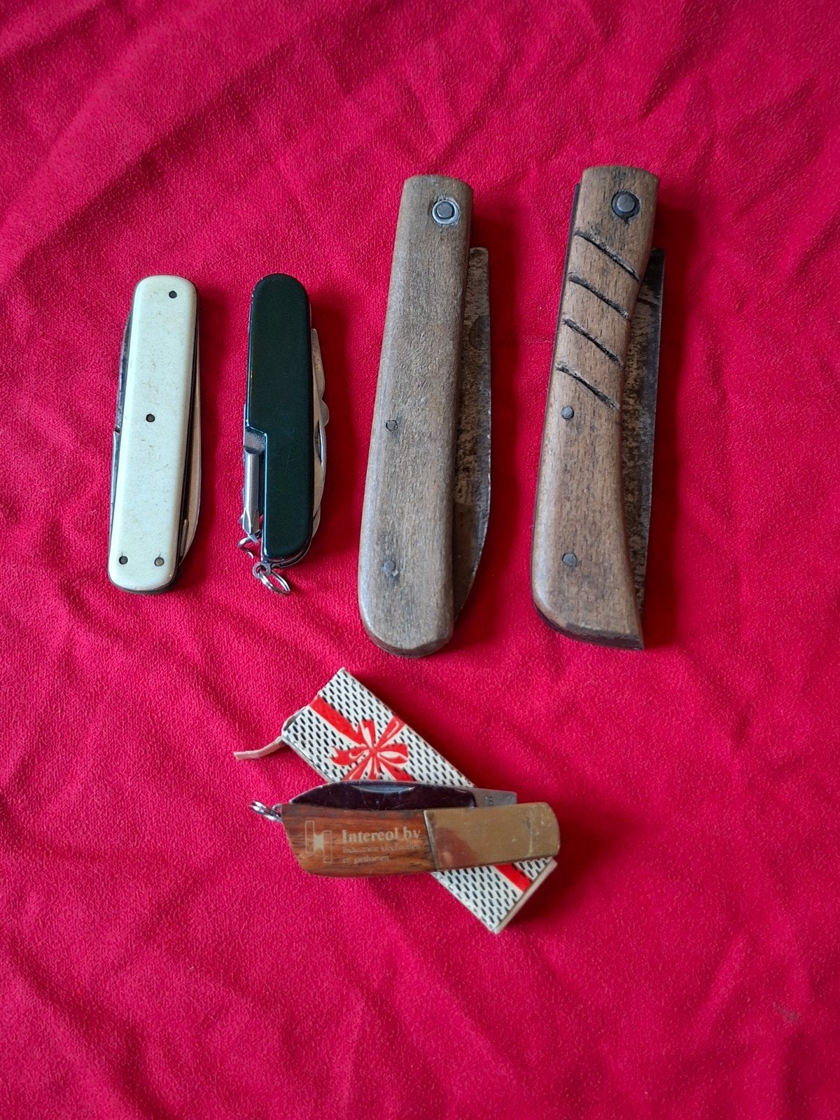 Lotje oude vintage/antieke zakmessen, Ophalen of Verzenden, Landmacht, Nederland