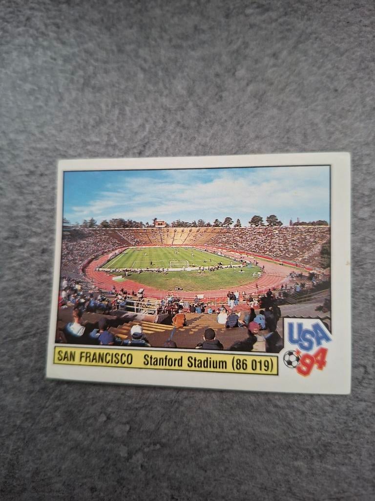 Panini sticker WK 94 USA. Speelstadion San Francisco., Verzenden, Zo goed als nieuw, Sticker