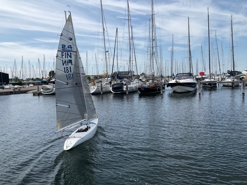 zeilboot Norlin 2.4 MK III, Watersport en Boten, Open zeilboten, Ophalen, Gebruikt, 4 m, Fok