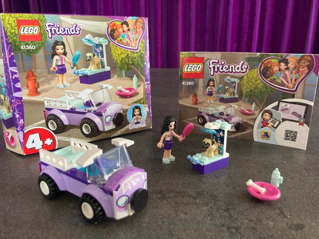 LEGO Friends 4+ Emma's Mobiele Dierenkliniek - 41360, Ophalen of Verzenden, Zo goed als nieuw, Complete set, Lego