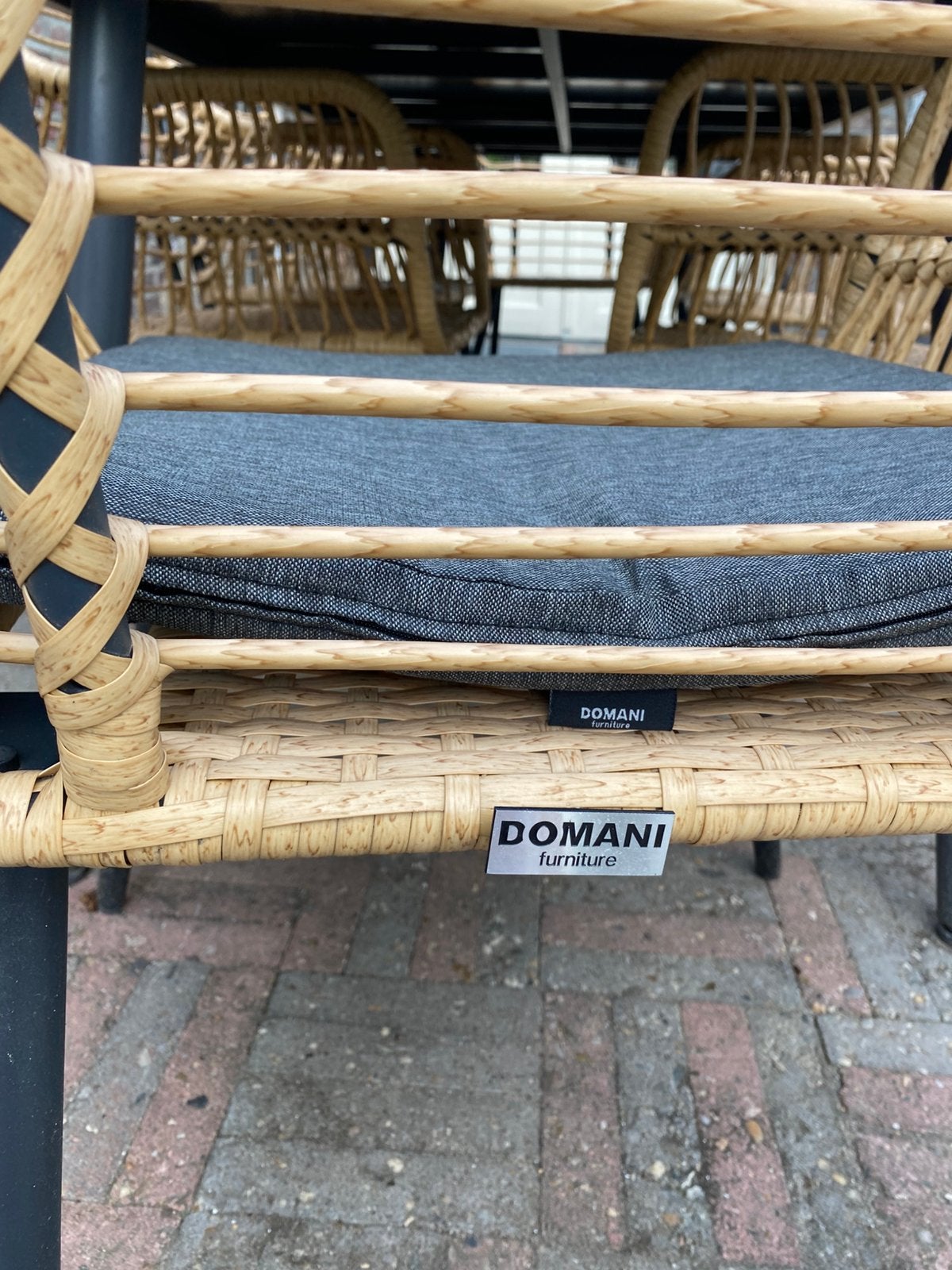 Luxe complete tuinset van Domani Furniture, Ophalen, Zo goed als nieuw, Wicker