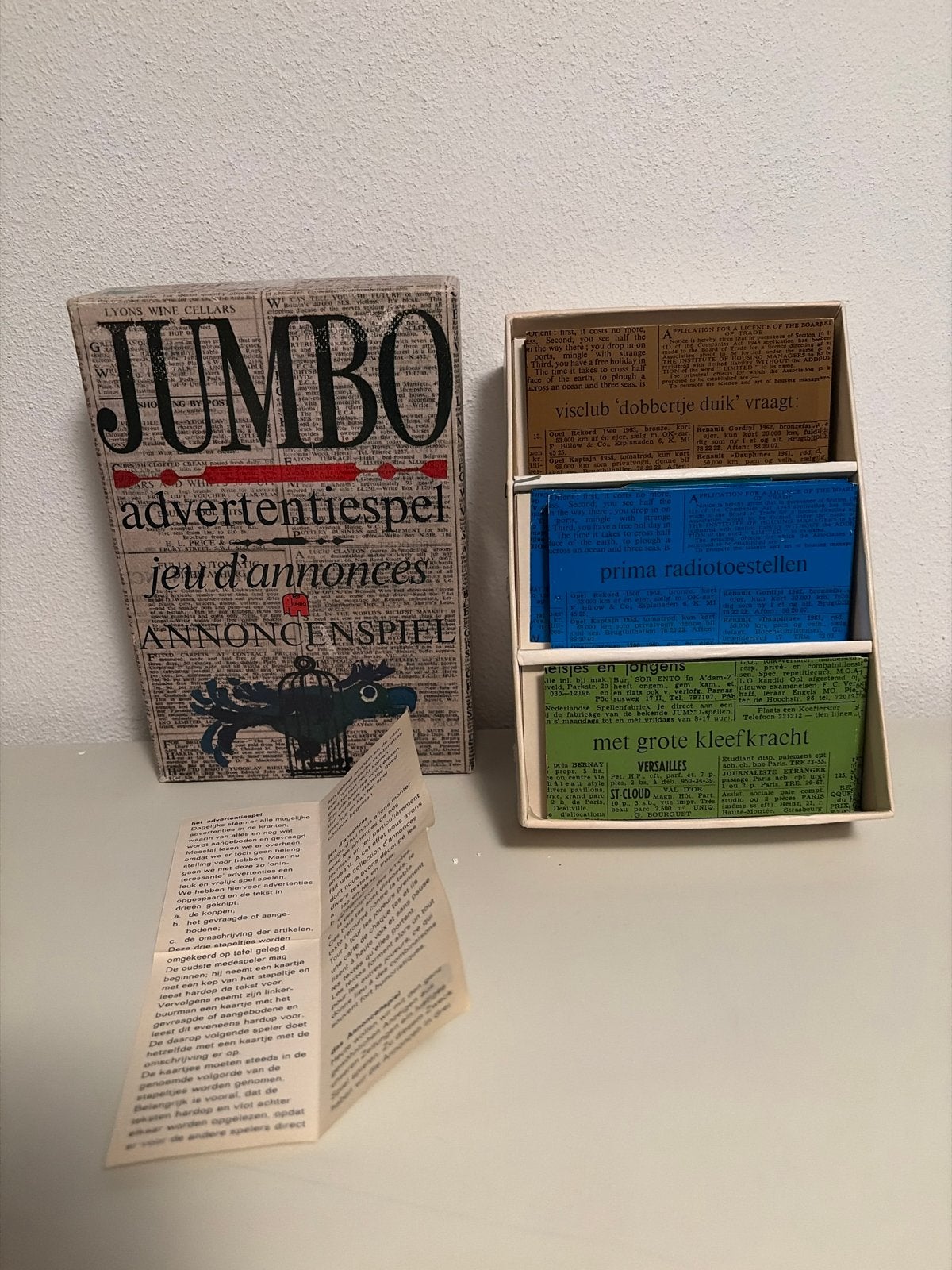 Jumbo Advertentiespel - Vintage Gezelschapsspel, Drie of vier spelers, Ophalen of Verzenden, Gebruikt